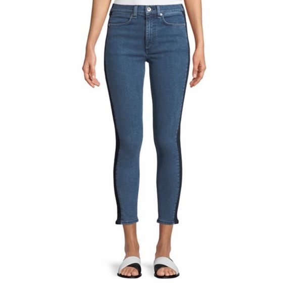 Rag & Bone Side Stripe Mid Rise Skinny Jeans - Picture 2 of 4
